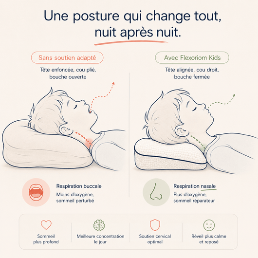 Flexoriom Kids™ — Oreiller ergonomique enfant