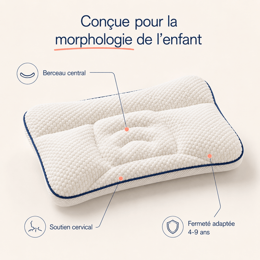 Flexoriom Kids™ — Oreiller ergonomique enfant