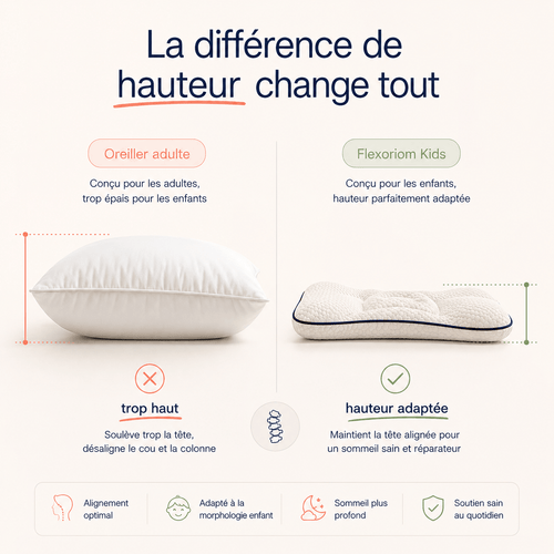 Flexoriom Kids™ — Oreiller ergonomique enfant