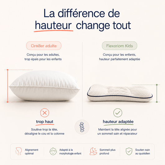 Flexoriom Kids™ — Oreiller ergonomique enfant