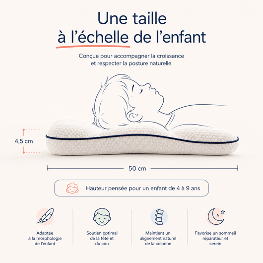 Flexoriom Kids™ — Oreiller ergonomique enfant
