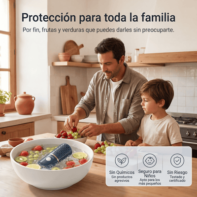 Purova™ — Lavar con agua no es suficiente. Elimina el 99% de los pesticidas en 10 minutos.