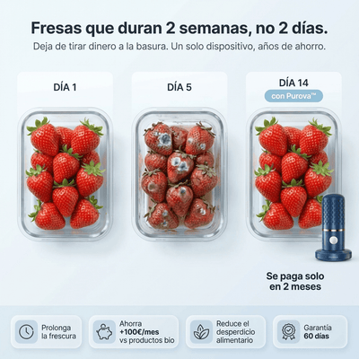 Purova™ — Lavar con agua no es suficiente. Elimina el 99% de los pesticidas en 10 minutos.