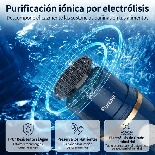Purova™ — Lavar con agua no es suficiente. Elimina el 99% de los pesticidas en 10 minutos.