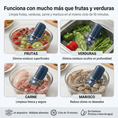 Purova™ — Lavar con agua no es suficiente. Elimina el 99% de los pesticidas en 10 minutos.