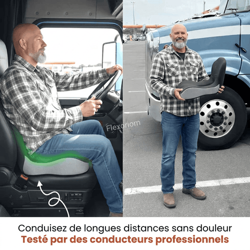 Coussin Orthopédique Flexoriom — Conduisez sans douleur, arrivez sans fatigue