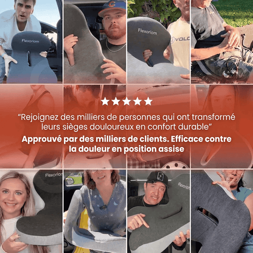 Coussin Orthopédique Flexoriom — Conduisez sans douleur, arrivez sans fatigue