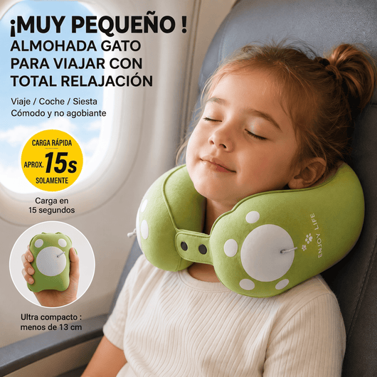 Almohada de viaje infantil hinchable