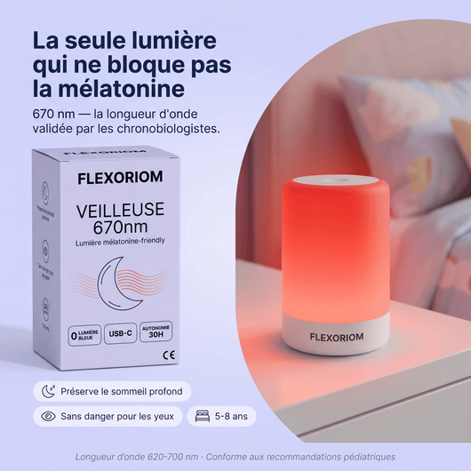 Flexoriom Night™ – Veilleuse 670nm Sommeil Profond Enfant